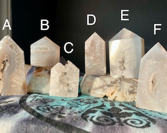 Druzy Agate Towers (4 sided)