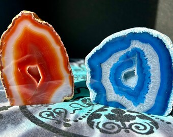 Dyed Geode Agate Half