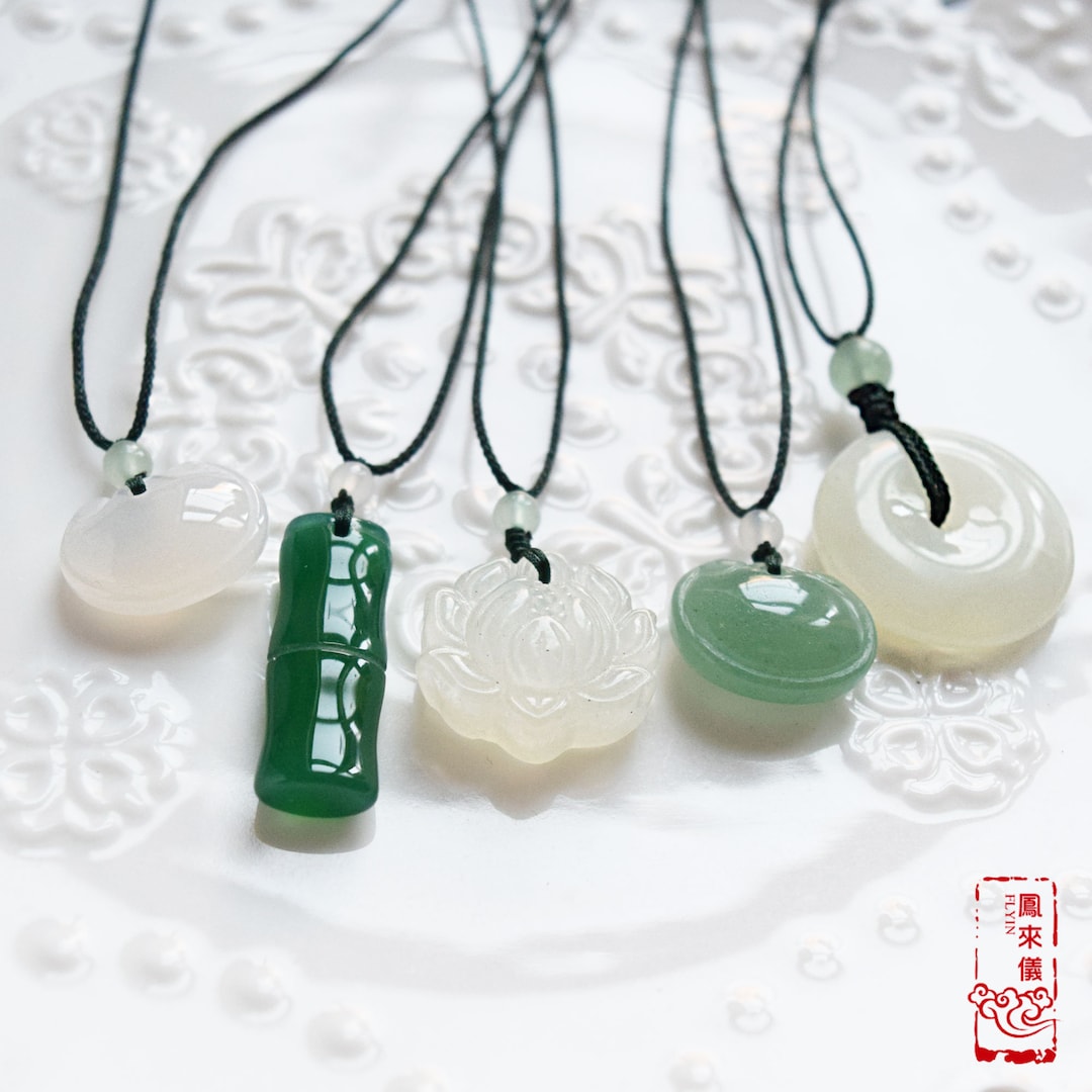 Buy China Wholesale Wholesale Non Tarnish Free Waterproof Minimalist  Jewelry Green Jade Pendant Necklace Women Stainless Steel Necklace Chain & Stainless  Steel Necklace Chain $3.12