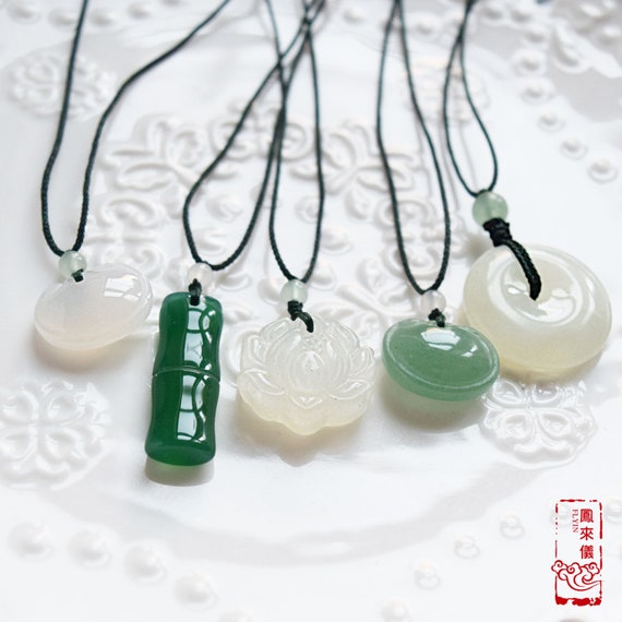 Buy 10K Jade Medallion Pendant, Light Green Jade Pendant, Natural Jade  Pendant, 10K Gold Chinese Symbols Jade Pendant Online in India - Etsy