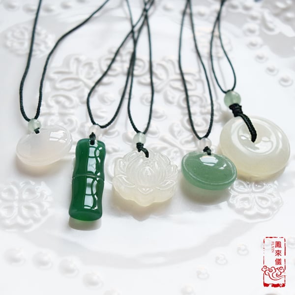 Jade Braided Cord Necklace - Chinese Jade Necklace