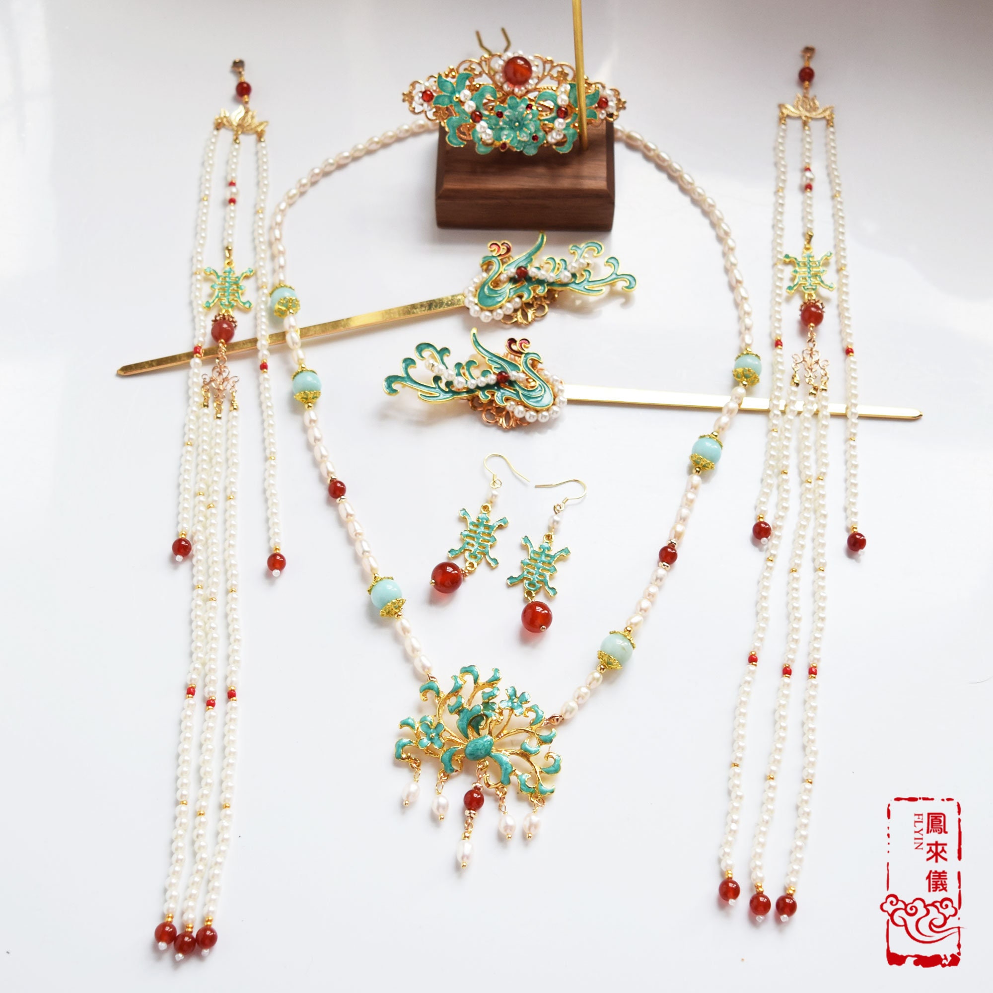 Enamel Wedding Jewelry Set Chinese Wedding Jewelry Hair | Etsy