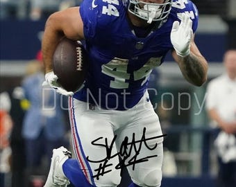 Cam Skattebo Signed Photo 8X10 rp Autographed Picture New York Giants