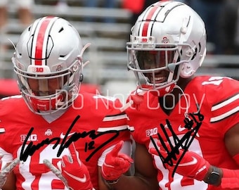 Marvin Harrison Jr & Emeka Egbuka Signed Photo 8X10 rp Autographed Picture Ohio State Buckeyes