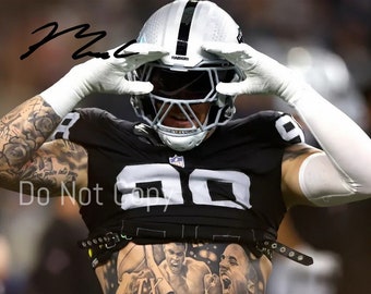 Maxx Crosby Signed Photo 8X10 rp Auto Autographed Picture Las Vegas Raiders