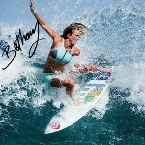 Bethany Hamilton Signed Photo 8x10 rp Autographed Surfing Champion