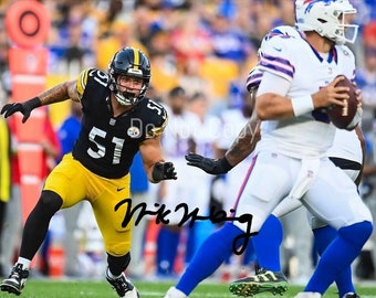 Foto firmada de Nick Herbig 8X10 rp Imagen autografiada Novato de los Pittsburgh Steelers