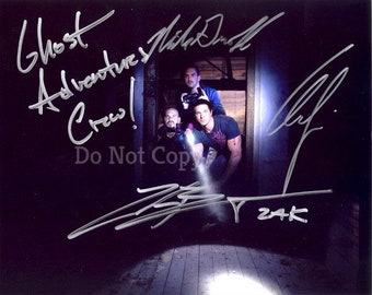 Ghost Adventures Cast Signed Photo 8x10 rp Autographed Zak Bagans plus all