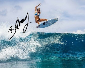 Bethany Hamilton Signed Photo 8x10 Rp Auto Autographed Surfing