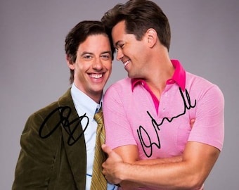 FALSETTOS Signed Photo 8x10 rp Autographed Christian Borle & Andrew Rannells