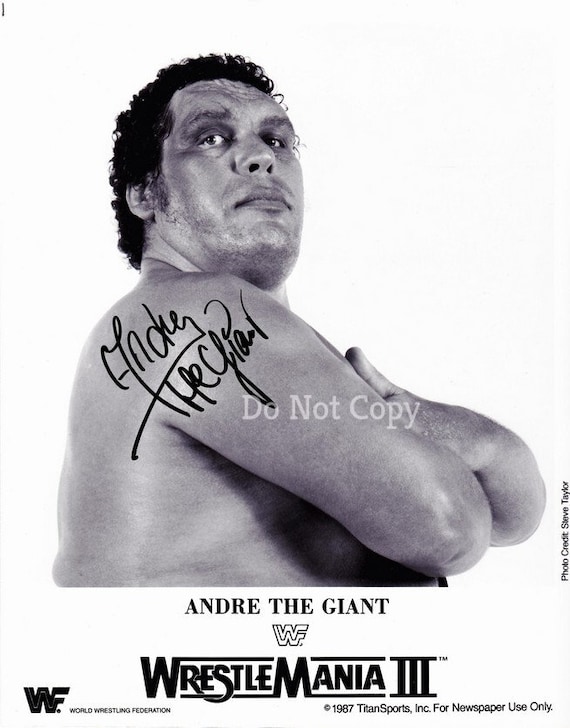 Andre The Giant Signed Photo 8X10 rp Autographed Picture WWE WWF Wrestling