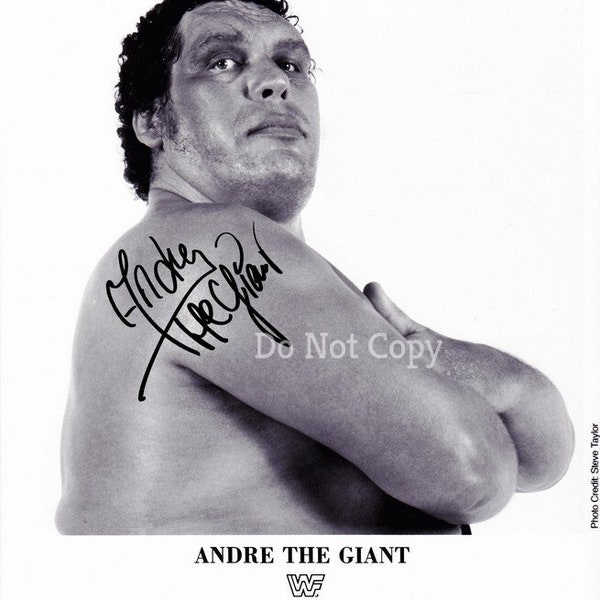 Andre The Giant Signed Photo 8X10 rp Autographed Picture WWE WWF Wrestling