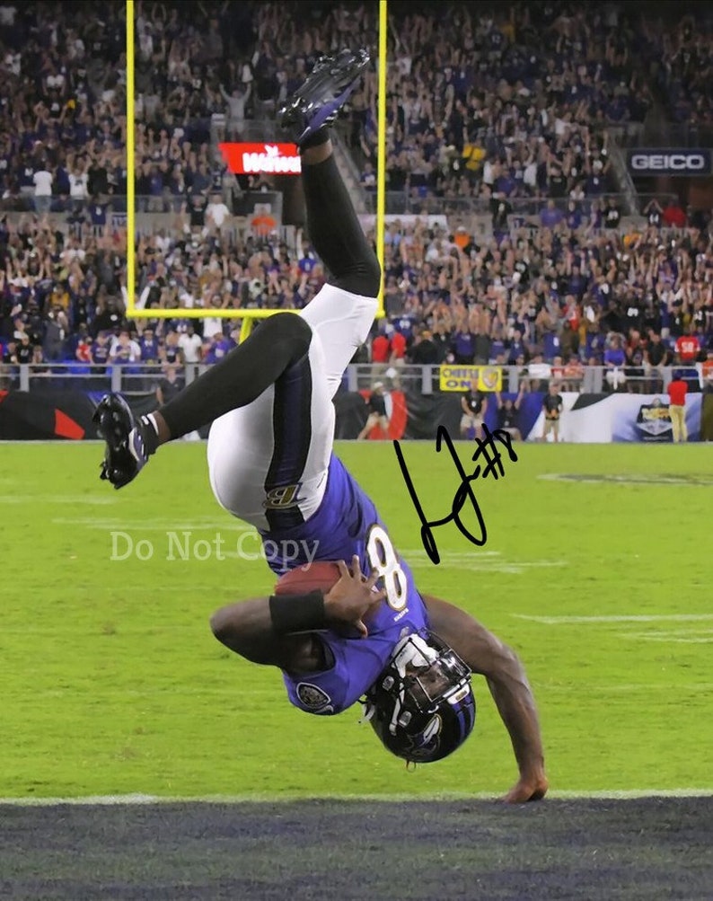 Lamar Jackson Signed Photo 8X10 rp Autographed Picture Baltimore Ravens NFL image 1