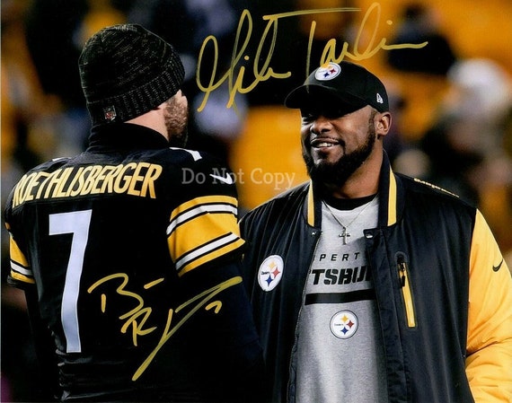 Ben Roethlisberger Mike Tomlin Signed Photo 8X10 Rp Autographed