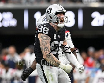 Maxx Crosby Signed Photo 8X10 rp Autographed Picture * Las Vegas Raiders
