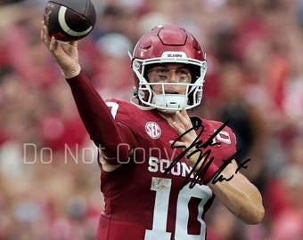 John Mateer Signed Photo 8X10 rp Autographed Picture Oklahoma Sooners
