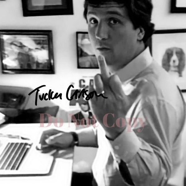 Tucker Carlson Signed Photo 8X10 rp Autographed Picture Fox News