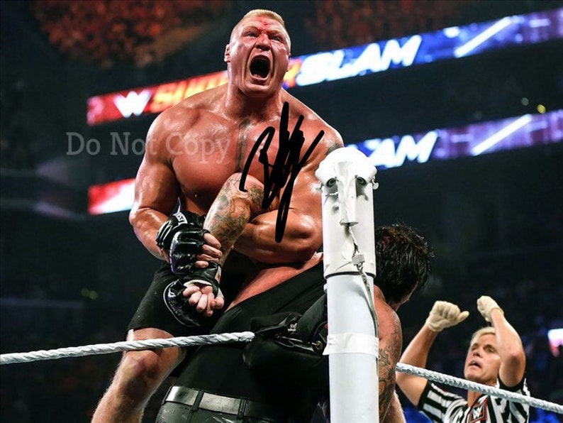 Brock Lesnar Signed Photo 8X10 Rp Autographed WWF WWE - Etsy