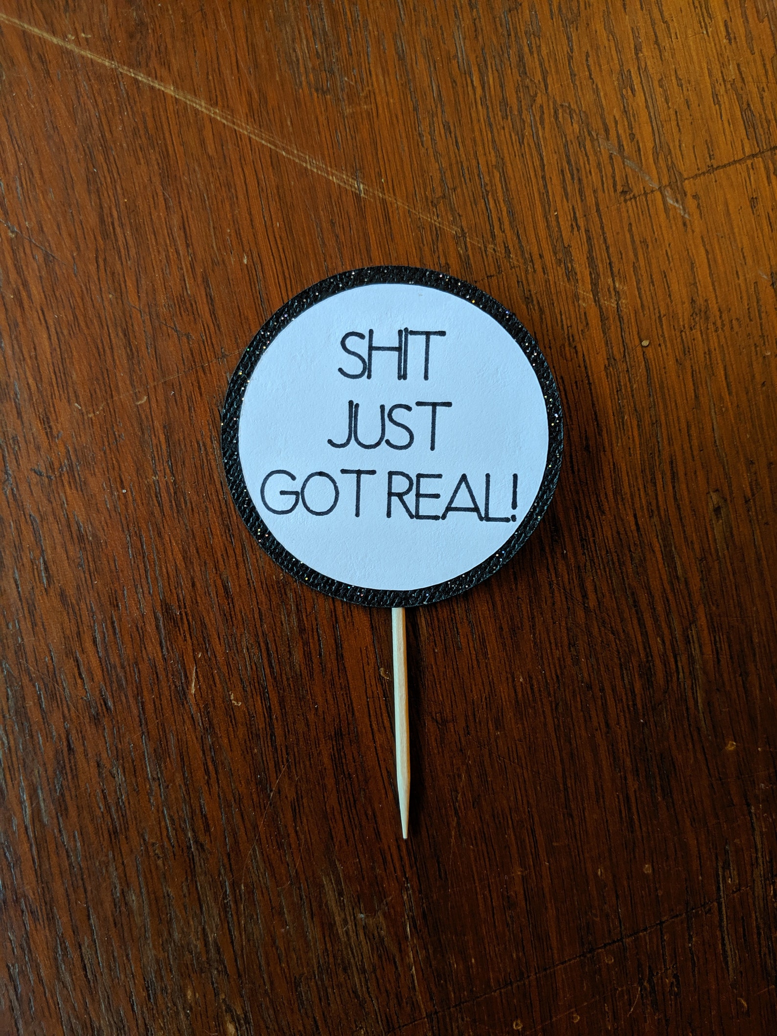 Cupcake Topper Shit Just Got Real Cupcake Toppers | Etsy