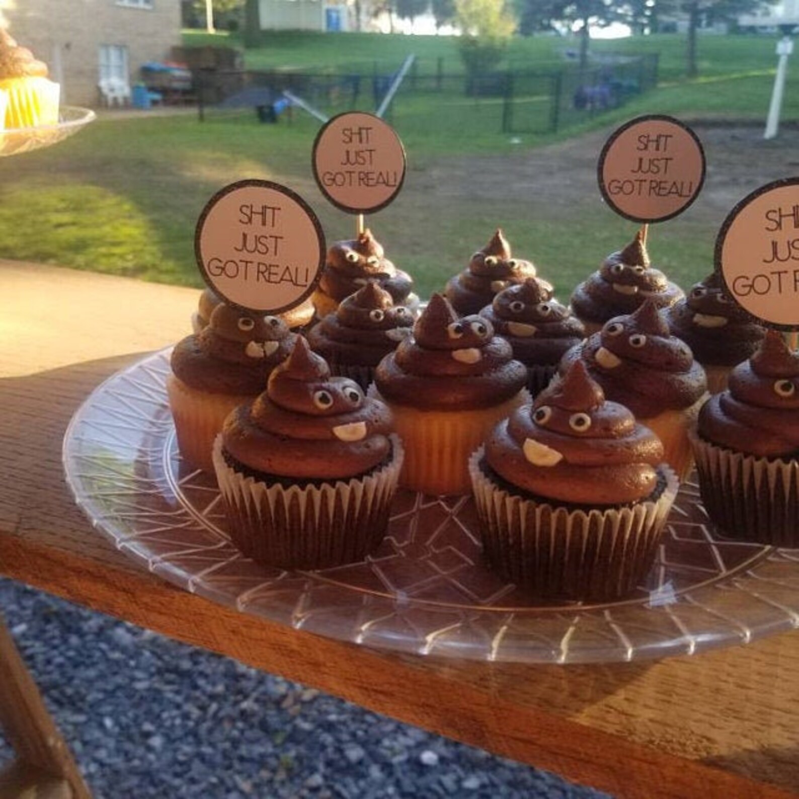 Cupcake Topper Shit Just Got Real Cupcake Toppers Etsy