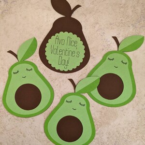 Avocado Valentine&#39;s Day Cards - Set of 12 OR 15 - Kids Valentines Day Cards - Classroom Valentine - Avo Nice Day