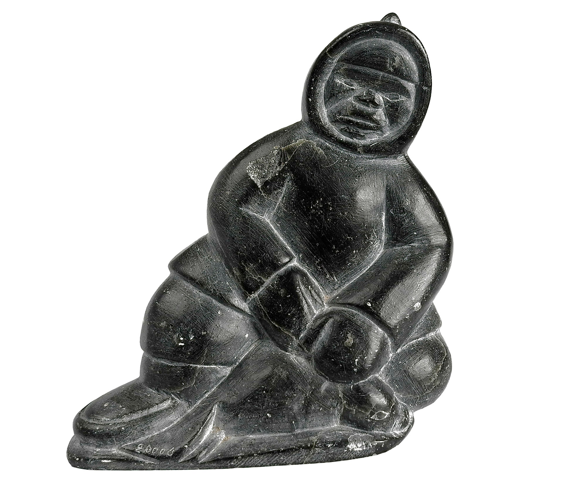 2025人気新作 Rare Inuit C1960 Nayoumealook Conlucy by Carving Stone 彫刻・オブジェ
