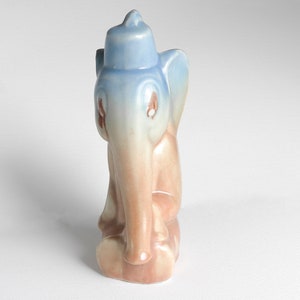 Deco Sylvac Style Ceramic Elephant, Pale Blue and Brown, 1920s image 5