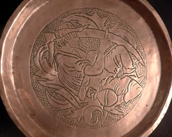 Arts and Crafts Copper Pin Tray or Dish, Circa 1900