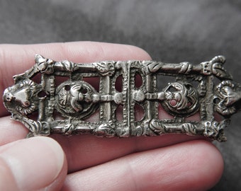 Antique Silver Georgian Brooch on 18th cent mount