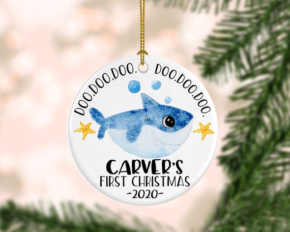 personalized baby shark ornament