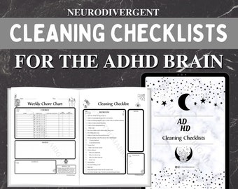 ADHD / Neurodivergent Cleaning Checklists for the home