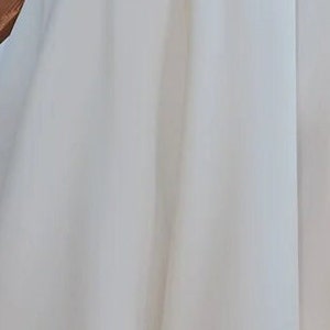 Standesamtkleid Satin Brautkleid A-Linie rückenfrei geknöpft Brautkleid Spaghetti-Trägern weiß, Größe benutzerdefinierte Brautkleid Brautkleid Bild 9
