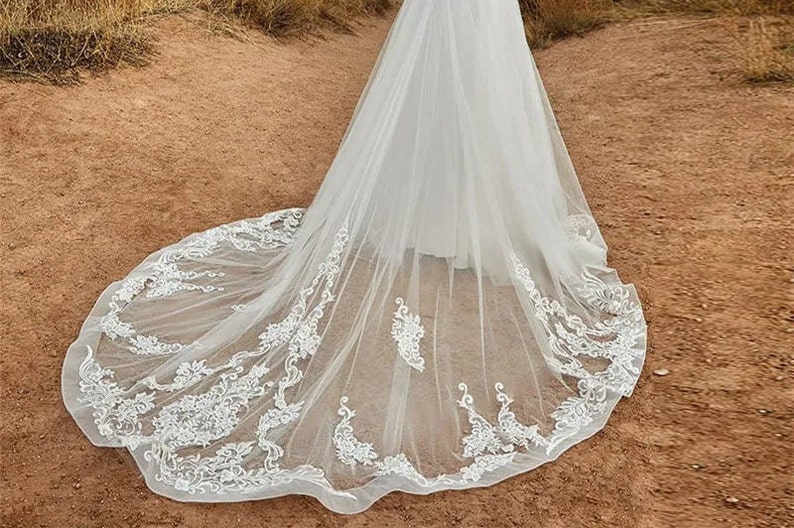 Lace Tulle V-Neck 2-In-1 Wedding Jumpsuit Detachable Skirt Bridal Pants Suit Sweep Train Bridal Dress Bridal Gown Bride Gown image 10