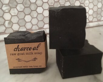 Charcoal + Tea Tree Oil Goat Milk Soap