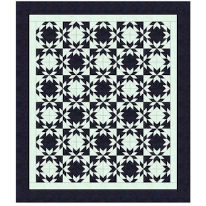 Hunter&#39;s Star Blocks Quilt Pattern