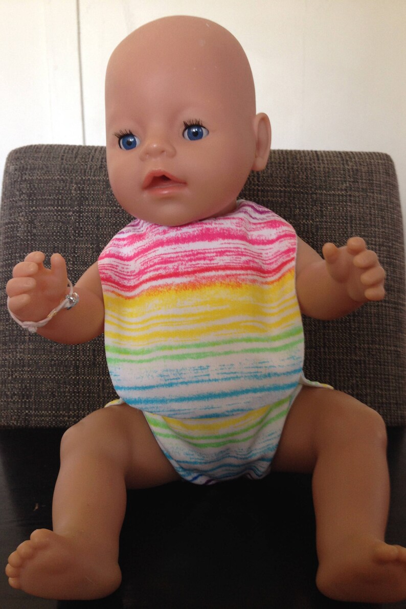 Dolls Clothes Dolls Nappy And Bib Baby Born Clothes Pretend Etsy