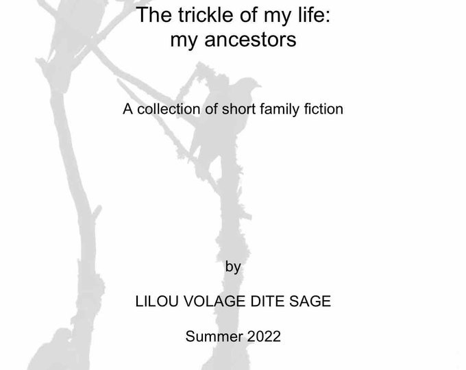 The trickle of my life: my ancestors (A collection of short family fiction) by L. Volage dite Sage (PRINT BOOK 2023)