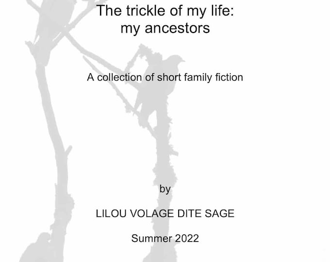 The trickle of my life: my ancestors (A collection of short family fiction) by L. Volage dite Sage (PRINT BOOK 2023)