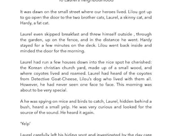Bilingual story about cats and coyotes friendship by Lilou (DIGITAL 2025)
