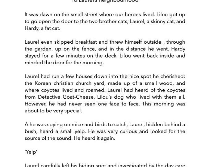 Bilingual story about cats and coyotes friendship by Lilou (DIGITAL 2025)