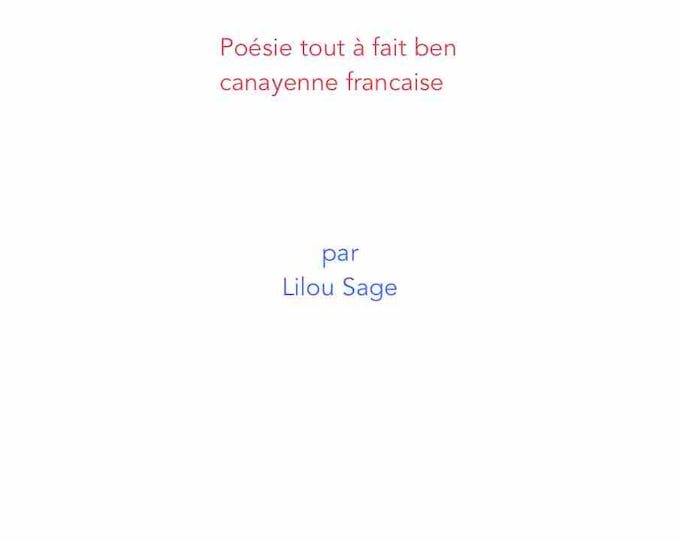 Maman à la fenêtre : poésie tout à fait ben canayenne francaise - Poésie en joual du Québec par Lilou Sage (DIGITAL 2020)