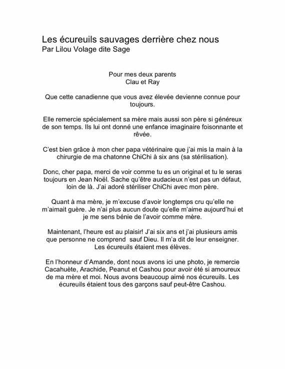 Les écureuils sauvages derrière chez nous par Lilou Sage (DIGITAL 2023)