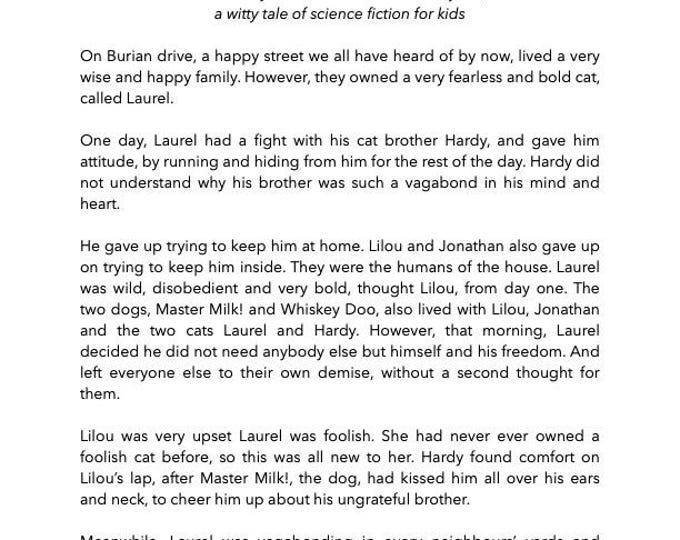 Featured listing image: The foolish cat who was not a fool  (PRINT BOOKLET , 2nd ed 2026)