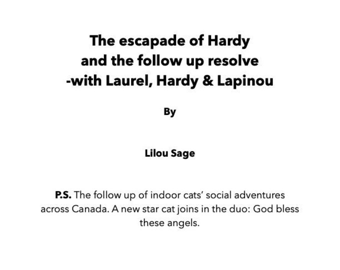 The escapade of Hardy and the follow-up resolve, with Laurel, Hardy and Lapinou by Lilou Sage (DIGITAL 2024)