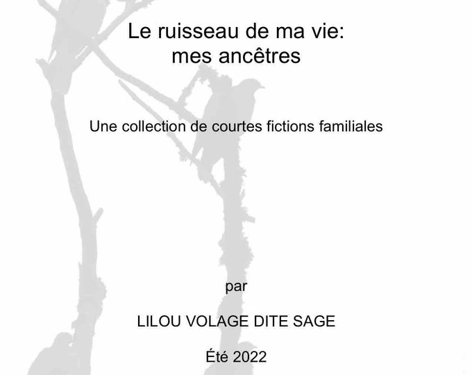 Le ruisseau de ma vie: mes ancêtres (une collection de courtes fictions familiales) (PRINT BOOK 2024)