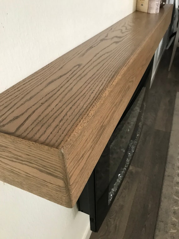 Fireplace Mantel Red Oak Custom Modern Fireplace Mantle - Etsy