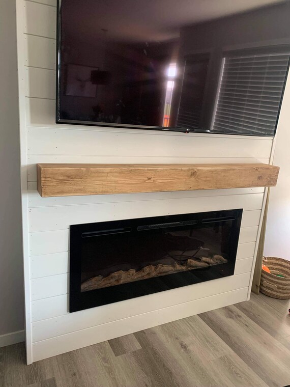 Fireplace Mantle // Smooth Pine Wood Mantle // Hollow Mantel - Etsy