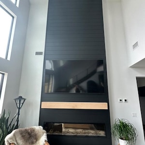 White Oak Fireplace Mantle , Custom Length, Depth, Height Mantel 36-102&quot;, Modern Mantel, Floating Beam Mantel, Wood Mantle, Mantel, Mantle