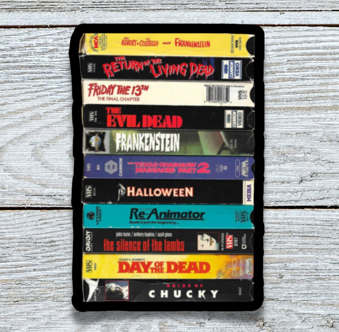 Scary Movie VHS Tapes Laminated Sticker for Water Bottle or Etsy