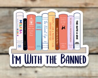 Banned Books Sticker or Magnet: Book Lover Gift
